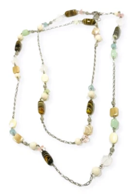 Collar Lia Sophia Jengibre Escarcha Genuino Madreperla y Cuentas de Vidrio Foto 1 de 4