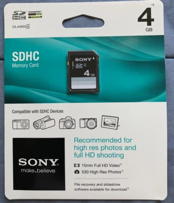 Sony 4GB SD Card Memory Card - Image 1 of 2
