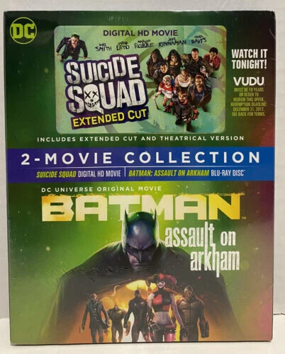 Suicide Squad: Extended Cut/Batman: Assault On Arkham (Blu-Ray, 2016 - NEW) - Image 1 of 1