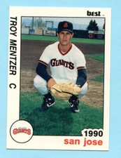 1990 Minor League Troy Mentzer- San Jose - Box 141