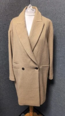 Masscob Wool Double Breasted Coat Camel UK 10 LN049 CC 12 - Image 1 of 4