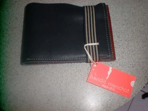 NUEVA Cartera Billetera Bandit Manchot NUEVA CON ETIQUETAS HECHA EN FRANCIA BELLAMENTE ELABORADA 5" X 4 - Imagen 1 de 7