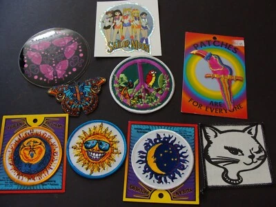 Lot NOS Stickers/ Embroidered Patches Sun Moon Sailor Moon Butterfly  Parakeet - Image 1 of 4