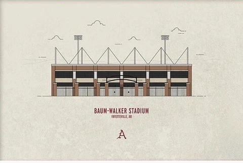 Arkansas Razorbacks Baseball 2019 Limited Edition Collector Print #2 Poster Baum Cover