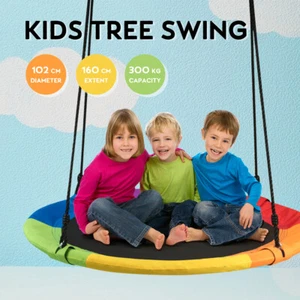 Giant Tree Swing 100cm Outdoor Hammock Chair Kids Children Yard Play Equipment - Picture 1 of 10