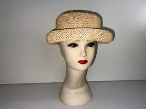 Topshop Women's Elegant Brown Summer Sun Flat Top Church Hat OLS-HT008 - Picture 1 of 4