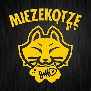 MIEZEKOTZE Miezekatze Gatto Bavarese Divertente Giallo Vinile Adesivo - Foto 1 di 1