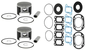 2 SPI Pistons, Full Gasket Kit Ski-Doo 440 MXZ Fan Touring LE Skandic 67.5mm - Picture 1 of 5