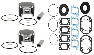 2 SPI Pistons, Full Gasket Kit Ski-Doo 440 MXZ Fan Touring LE Skandic 67.5mm - Image 1 of 4