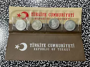 (1960-1972) Turkey 4x Coin Silver Proof Set Lot#B2046 With Case - Picture 1 of 6