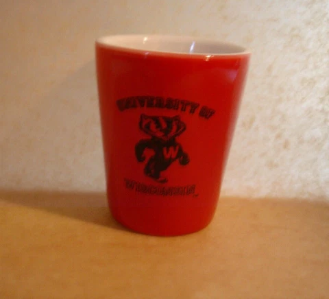 University of Wisconsin Wisconsin Badgers Mini Ceramic Shot Glass Red Cover