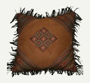 ONE Croscill Payson FRINGED SQUARE PILLOW Southwestern Aztec NEW  (HAVE 5)