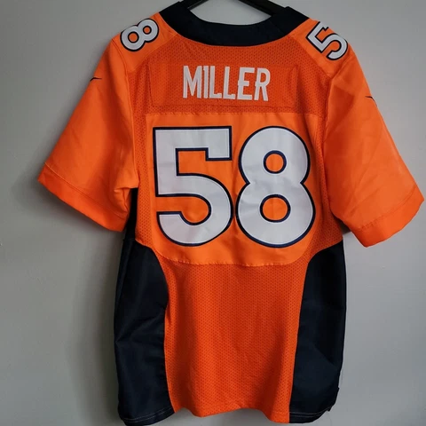 Nike NFL Denver Broncos #58 Von Miller Size 40 Orange/Blue Football Jersey Cover