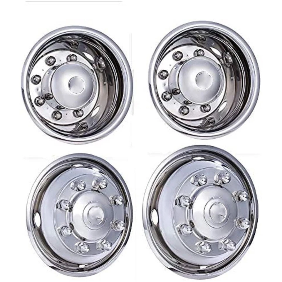 Chevy GMC C4500/C5500/C6500 1999-2010 19,5" 8 orejetas doble simulador de rueda de acero inoxidable Foto 1 de 4