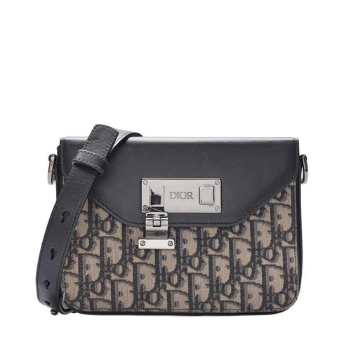 Christian Dior Borsa a tracolla messenger nera obliqua