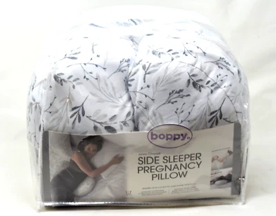 Almohada de embarazo para dormir lateral gris hojas caídas NUEVA funda extraíble - NUEVA Foto 1 de 4