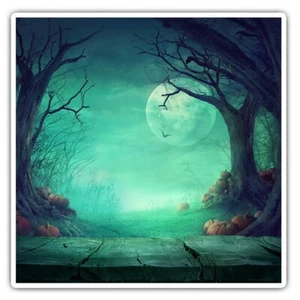 2 x Square Stickers 10 cm - Spooky Halloween Forest Cool Gift #14268 - Afbeelding 1 van 9