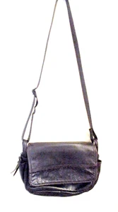Stickman Michele Leather Messenger/Crossbody, Embossed/Tooled, Brown, Adjustable - Picture 1 of 23