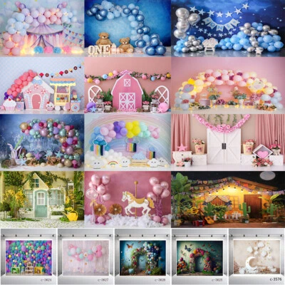 Balloons Photography Background Studio Backdrops For Child Party Birthday Decor - Image 1 of 4