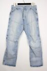G-STAR RAW ELWOOD 5620 Wash Denim Blue Relaxed Straight Jeans W34 L34 Button Fly