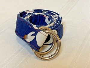 Anillo en D de tela azul Maax Blue Fish River para mujer cinturón cabello de luke es grande - Imagen 1 de 7