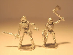 RAL PARTHA 28mm Fantasy SKELETON WARRIORS (2) Any RPG D&D Pathfinder DSA 18014 R - Picture 1 of 1