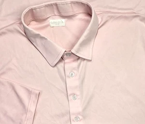 Collars & Co Shirt Men's 2XL Pink Dress Collar Polo Performance Golf Polyester - Picture 1 of 11