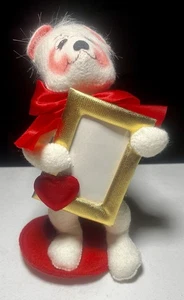 Annalee Felt Figure Valentines Day Bear Picture Frame Retired 2002 - Picture 1 of 7