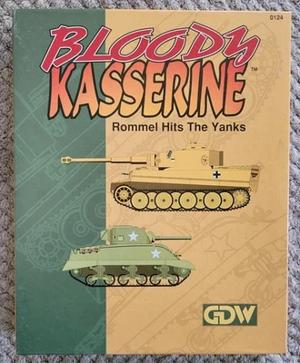 GDW 1992: Bloody Kasserine Rommel Hits the Yanks juego, abierto, nunca jugado Foto 1 de 4