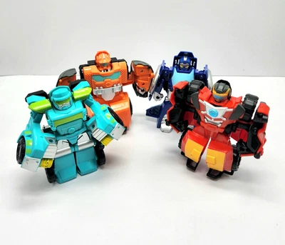 Transformers Rescue Bots Academy Hoist Whirl Wedge Hot Shot 4" Action Figure Set - Image 1 of 4