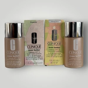Clinique Even Better SPF 15 Foundation - 13 Amber - 30ml - New & Boxed X2 - Picture 1 of 10