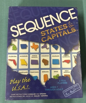 Sequence States & Capitals Board Game Jax Educational Geography Sealed - Image 1 of 2