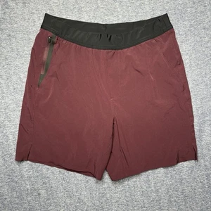 Ten Thousand Men 7 In Interval Lined Active Shorts Maroon Large Workout - Picture 1 of 6
