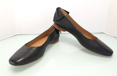 Bernardo Eloisa black leather bow detail ballet flat casual dress shoes 9.5M - Image 1 of 4