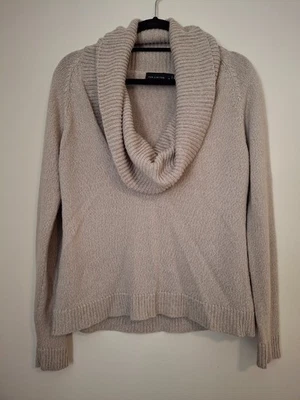 Acogedor suéter tejido The Limited para mujer talla XL beige cuello capucha mezcla lana Foto 1 de 4