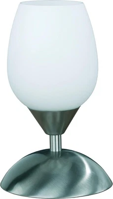 Lampada da Tavolo Vetro Schermo Camera Letto Soggiorno 19,6 CM E14 Comodino Luce - Immagine 1 di 3