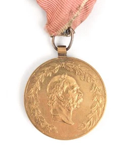 Österreich k.u.k. Ehrenmedaille für 25 jährige verdienstvolle Tätigkeit auf dem  - Picture 1 of 3