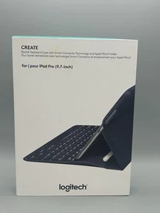Logitech Create Backlit Keyboard Blue Case Apple iPad Pro 1st 2nd (920-008121) - Picture 1 of 7