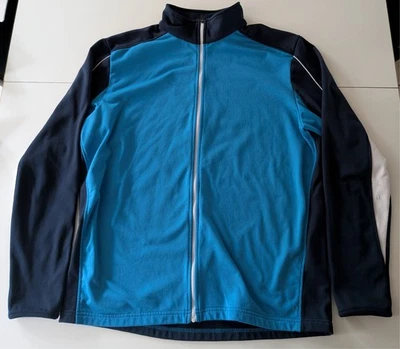 G Green-Light Blue/Navy-Insula Technology-Size L Full Zip Thermal Base Layer-VG+ - Image 1 of 4