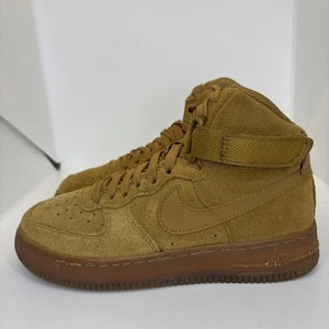 Nike Air Force 1 High LV8 Shoes Wheat Light Brown Size 5Y Style CK0262 700 USED - Picture 1 of 11
