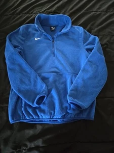 Maglione Nike Dri-Fit uomo blu manica lunga 1/4 zip pullover pile taglia X-Small - Foto 1 di 12
