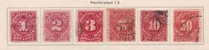 (F12-70) 1910-12 USA set of 6stamps Postage Dues USPS W/M 1c to50c (BT) (DE28) - Picture 1 of 1