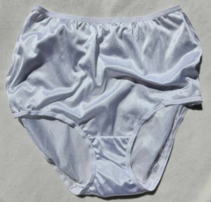 VTG granny panties nylon Sz 9 high waist brief undies shimmery glimmering Adonna - Picture 1 of 4