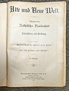1899 Alte und Neue Welt Zeitschrift Original Antik Buch - Bild 1 von 10