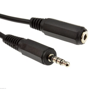 4 Pole 3 Bands 2.5mm Male to Female Jack Extension AV Cable Lead  1m - Picture 1 of 3