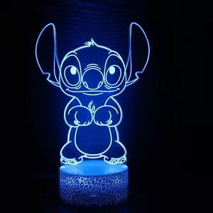 3D Illusion Stitch Night Light with Remote Control and Smart Touch Room Decor - Picture 1 of 5