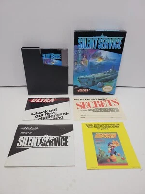 Silent Service Nintendo NES Complete in Box CIB - Image 1 of 4