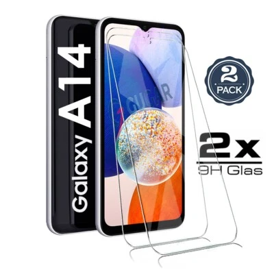 GUGAR 2x Für Samsung Galaxy A14 4G 5G - Panzerfolie HD Displayschutz 9H Schutzglas