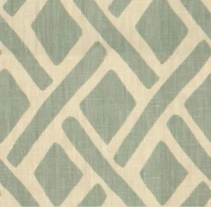 KRAVET PORTFOLIO TEXTILES MULTIPURPOSE LINEN PRINT TREADS LAGOONA BY THE YARD - Picture 1 of 3