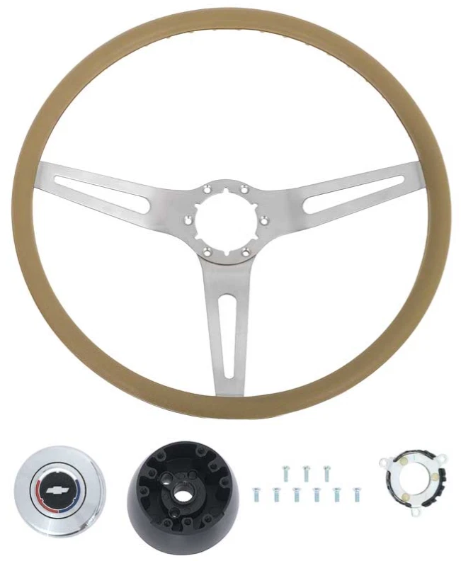 OER 15" Saddle Grip Cushioned Steering Wheel Kit For 1967-1972 Chevy/GMC Trucks - Image 1 of 4